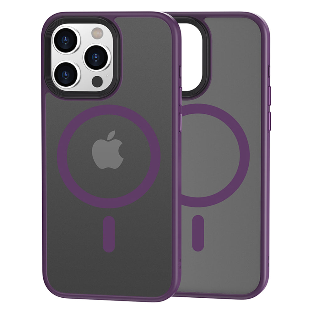 Magnetic Case for iPhone 15 Pro Compatible with MagSafe Skin-touch PC TPU Matte Phone Cover Magnetic Case for iPhone 15 Pro Compatible with MagSafe Skin-touch PC TPU Matte Phone Cover